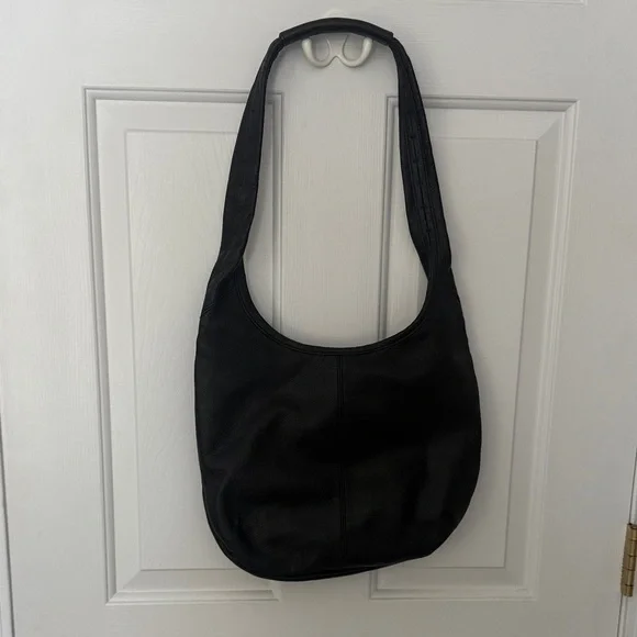 Minkette by Rebecca Minkoff Black Hobo Bag with Gold Accents